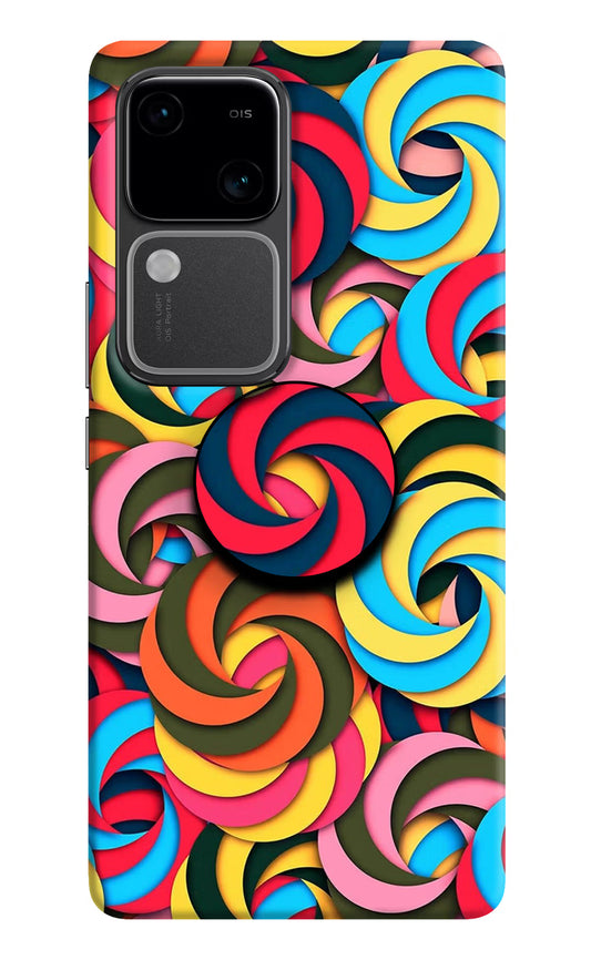 Spiral Pattern Vivo V30 5G Pop Case by Casekaro