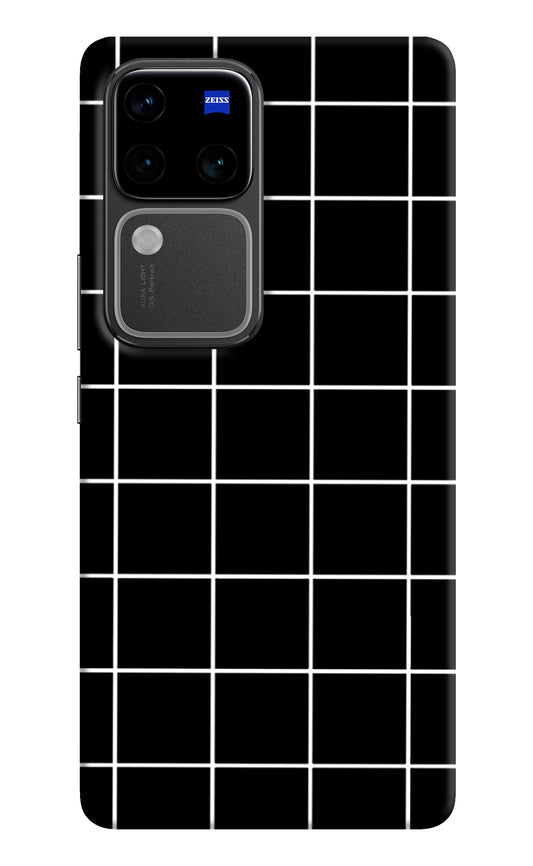 White Grid Vivo V30 Pro 5G Back Cover