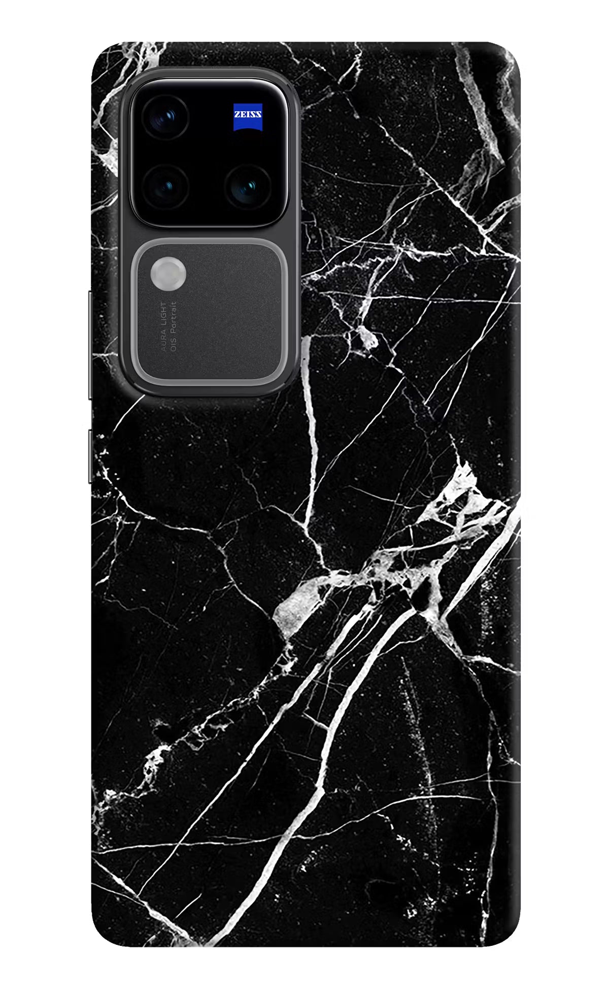 Black Marble Pattern Vivo V30 Pro 5G Hard Case Back Cover by Casekaro
