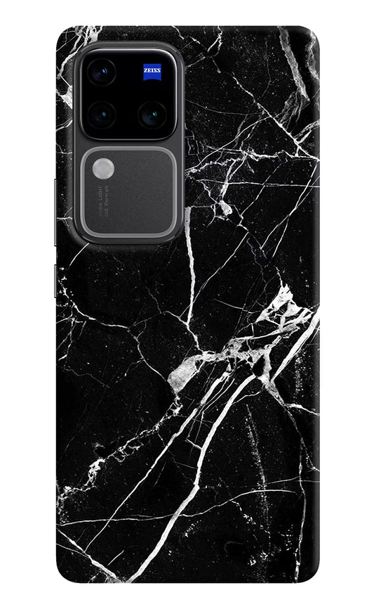 Black Marble Pattern Vivo V30 Pro 5G Hard Case Back Cover by Casekaro