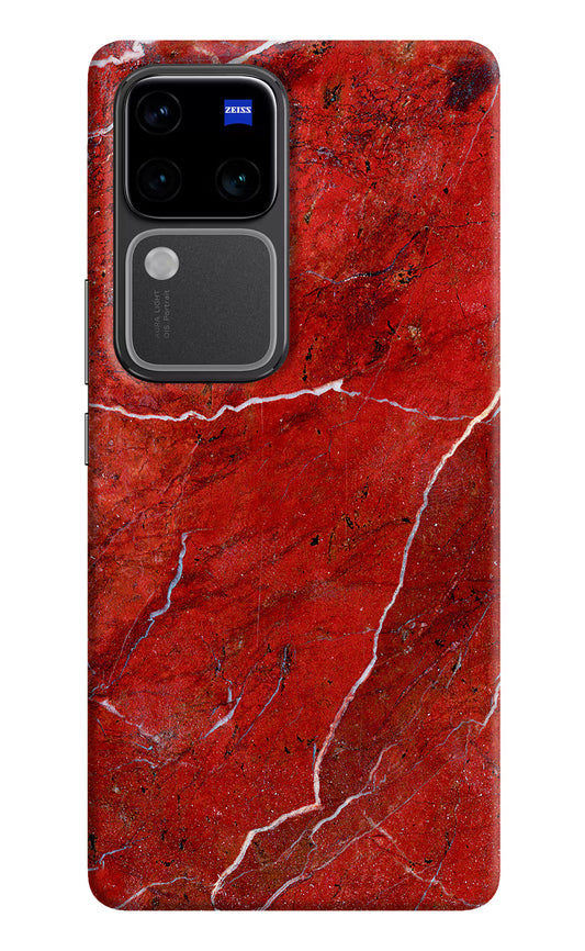 Red Marble Design Vivo V30 Pro 5G Hard Case Back Cover by Casekaro
