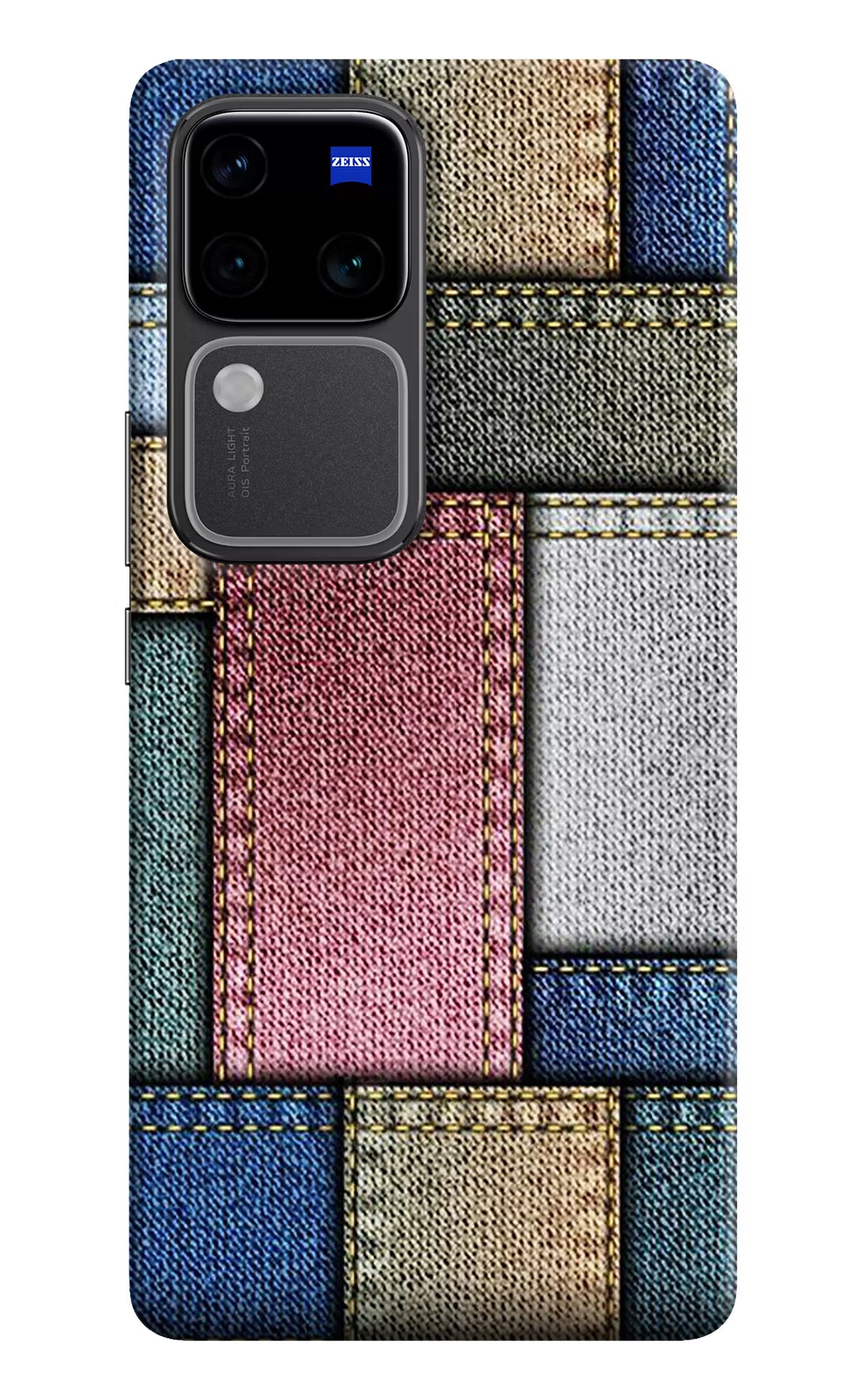 Multicolor Jeans Vivo V30 Pro 5G Hard Case Back Cover by Casekaro