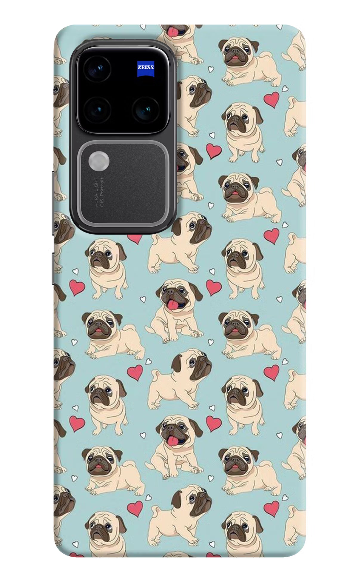 Pug Dog Vivo V30 Pro 5G Hard Case Back Cover by Casekaro