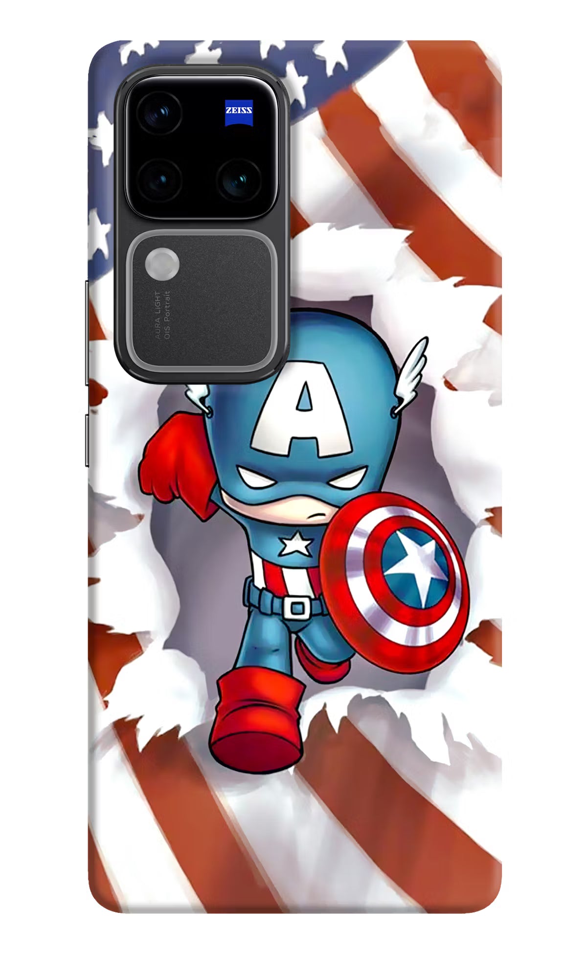 Captain America Vivo V30 Pro 5G Hard Case Back Cover by Casekaro