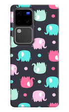 Elephants Vivo V30 Pro 5G Hard Case Back Cover by Casekaro