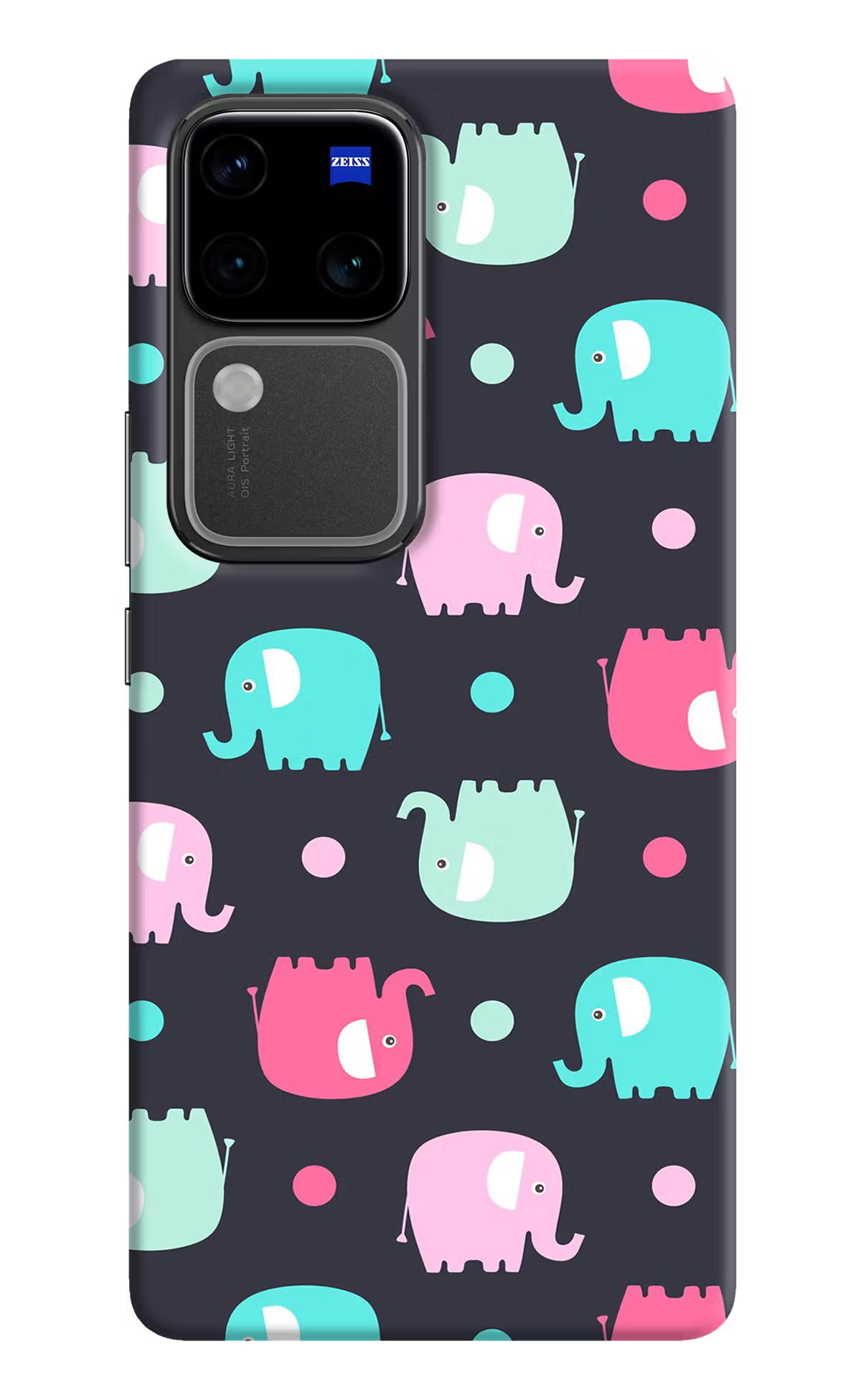 Elephants Vivo V30 Pro 5G Hard Case Back Cover by Casekaro