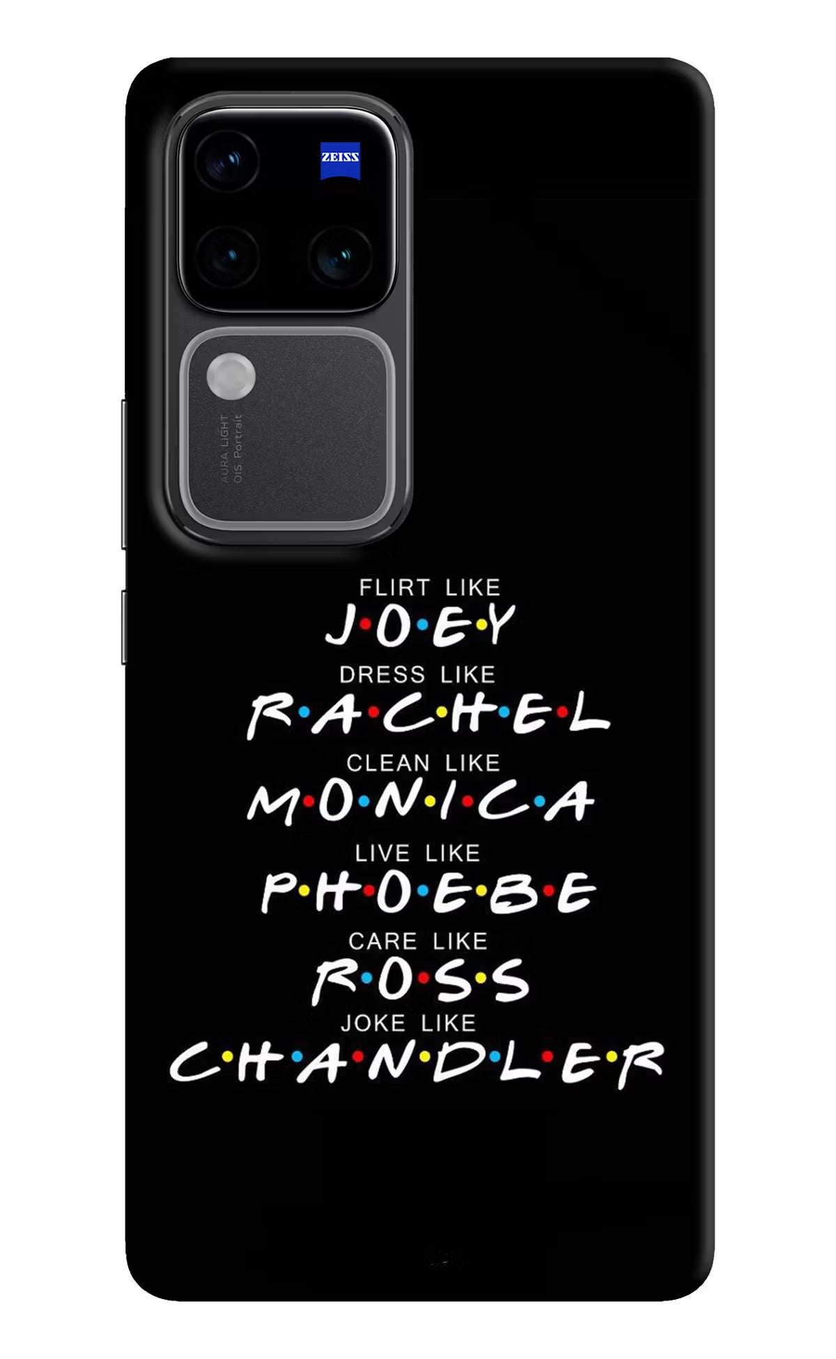 FRIENDS Character Vivo V30 Pro 5G Hard Case Back Cover by Casekaro