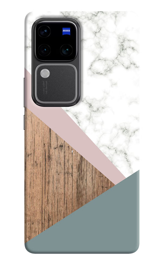 Marble wood Abstract Vivo V30 Pro 5G Hard Case Back Cover by Casekaro
