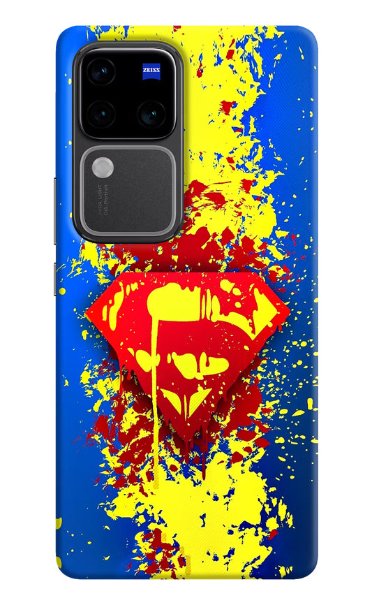 Superman logo Vivo V30 Pro 5G Hard Case Back Cover by Casekaro