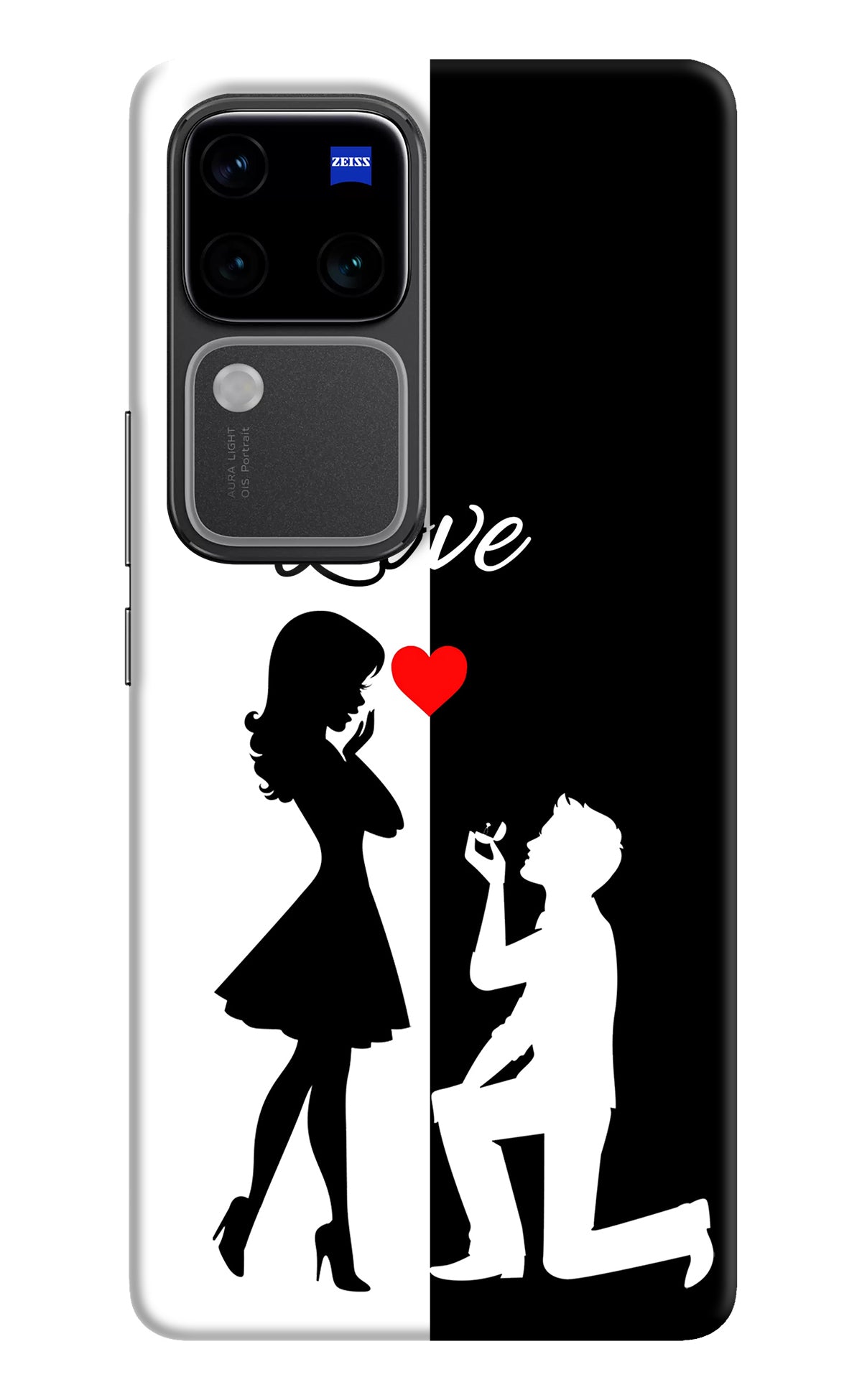 Love Propose Black And White Vivo V30 Pro 5G Back Cover