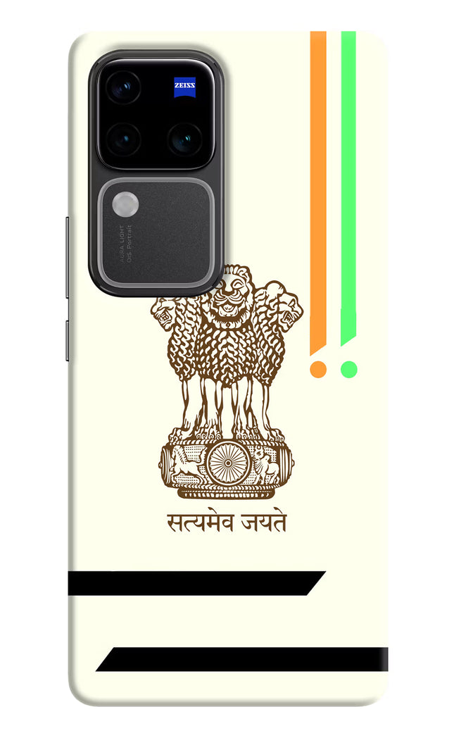 Satyamev Jayate Brown Logo Vivo V30 Pro 5G Hard Case Back Cover by Casekaro