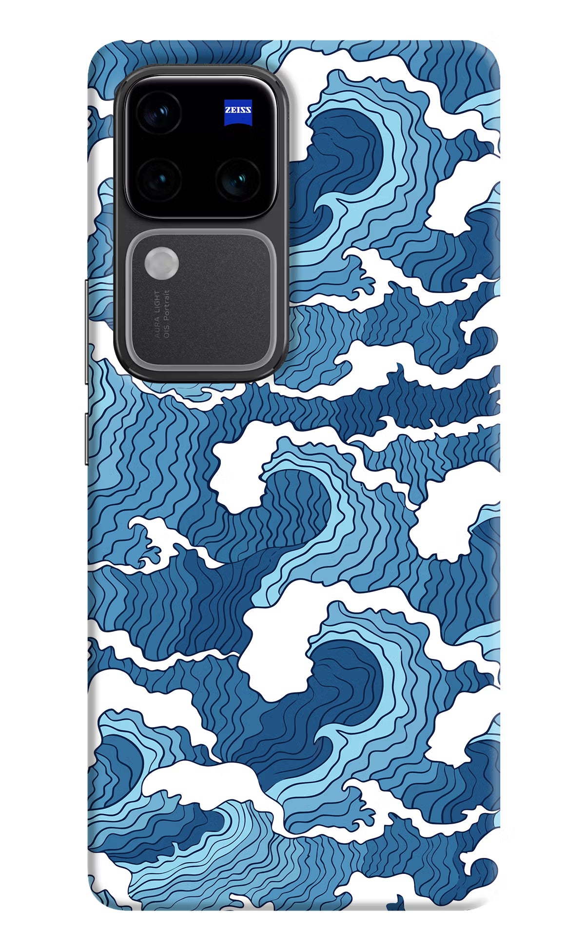 Blue Waves Vivo V30 Pro 5G Hard Case Back Cover by Casekaro