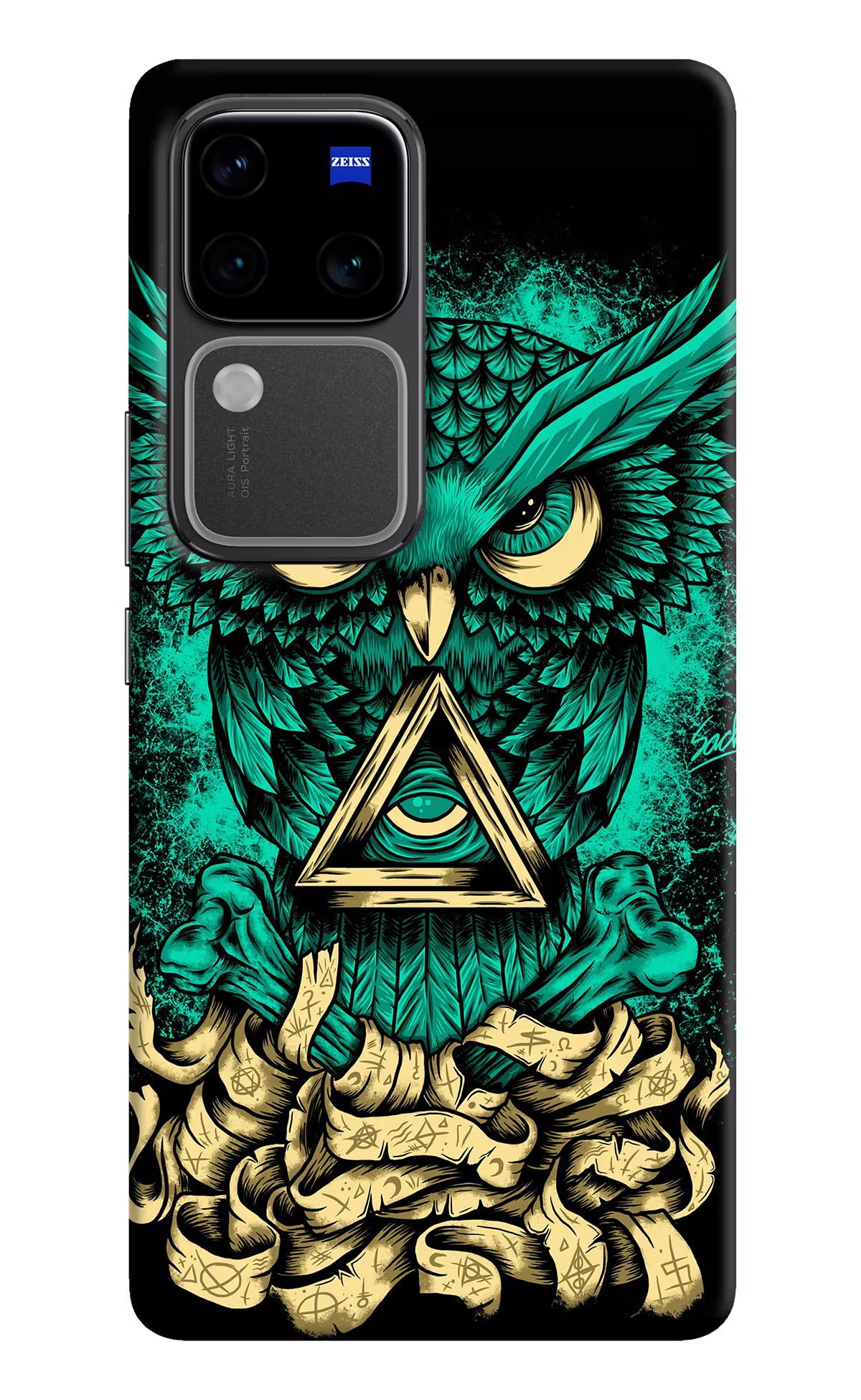 Green Owl Vivo V30 Pro 5G Hard Case Back Cover by Casekaro