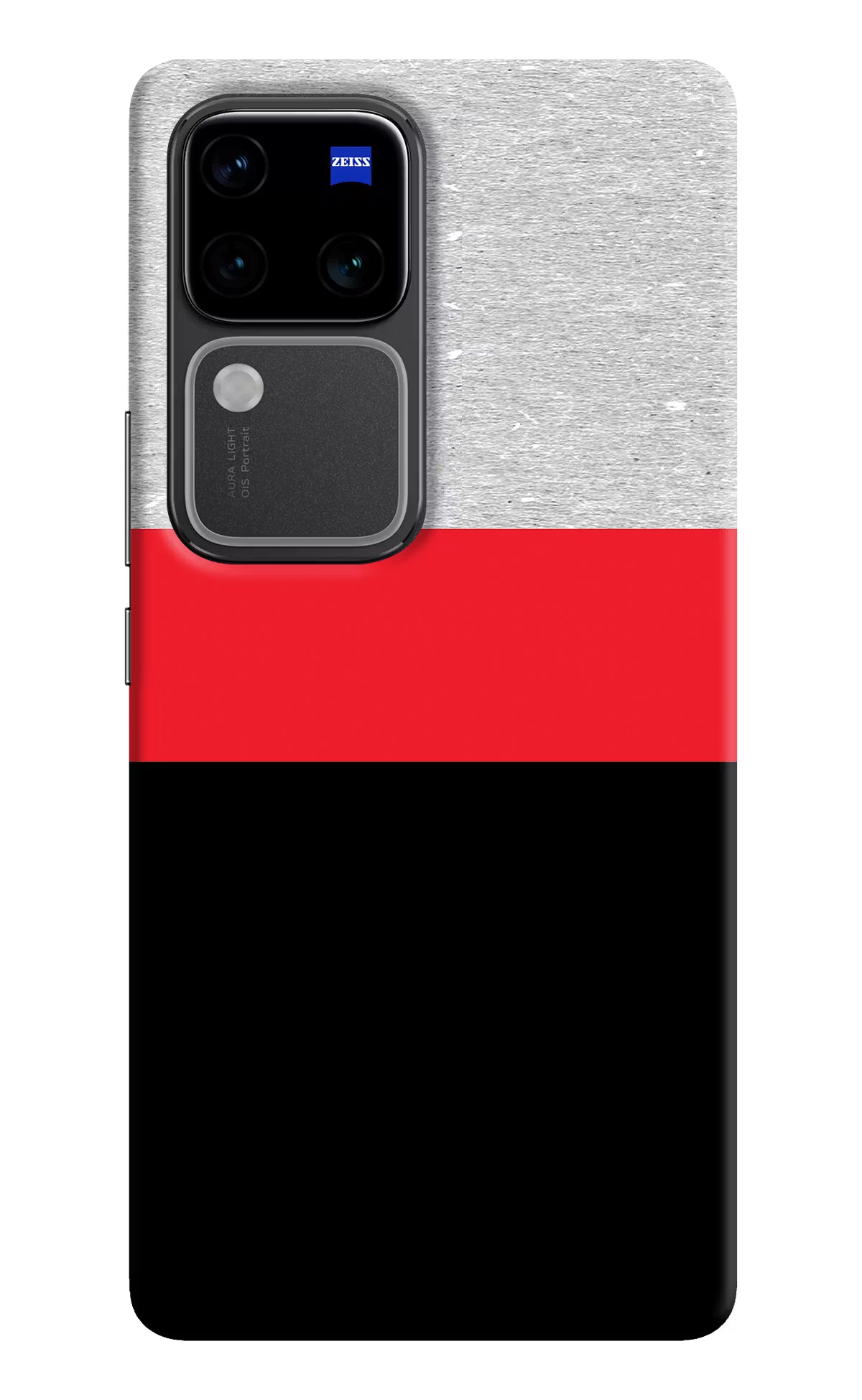 Tri Color Pattern Vivo V30 Pro 5G Hard Case Back Cover by Casekaro