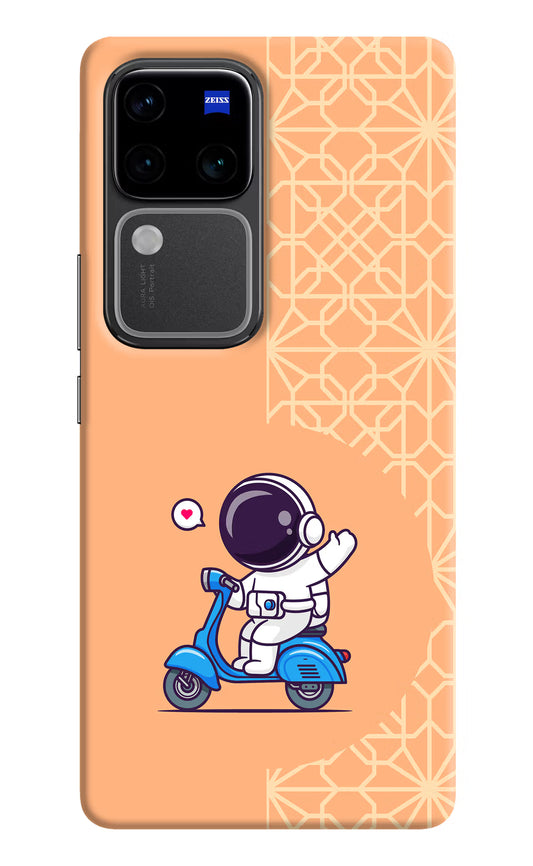 Cute Astronaut Riding Vivo V30 Pro 5G Hard Case Back Cover by Casekaro
