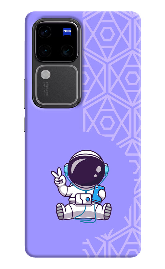 Cute Astronaut Chilling Vivo V30 Pro 5G Hard Case Back Cover by Casekaro