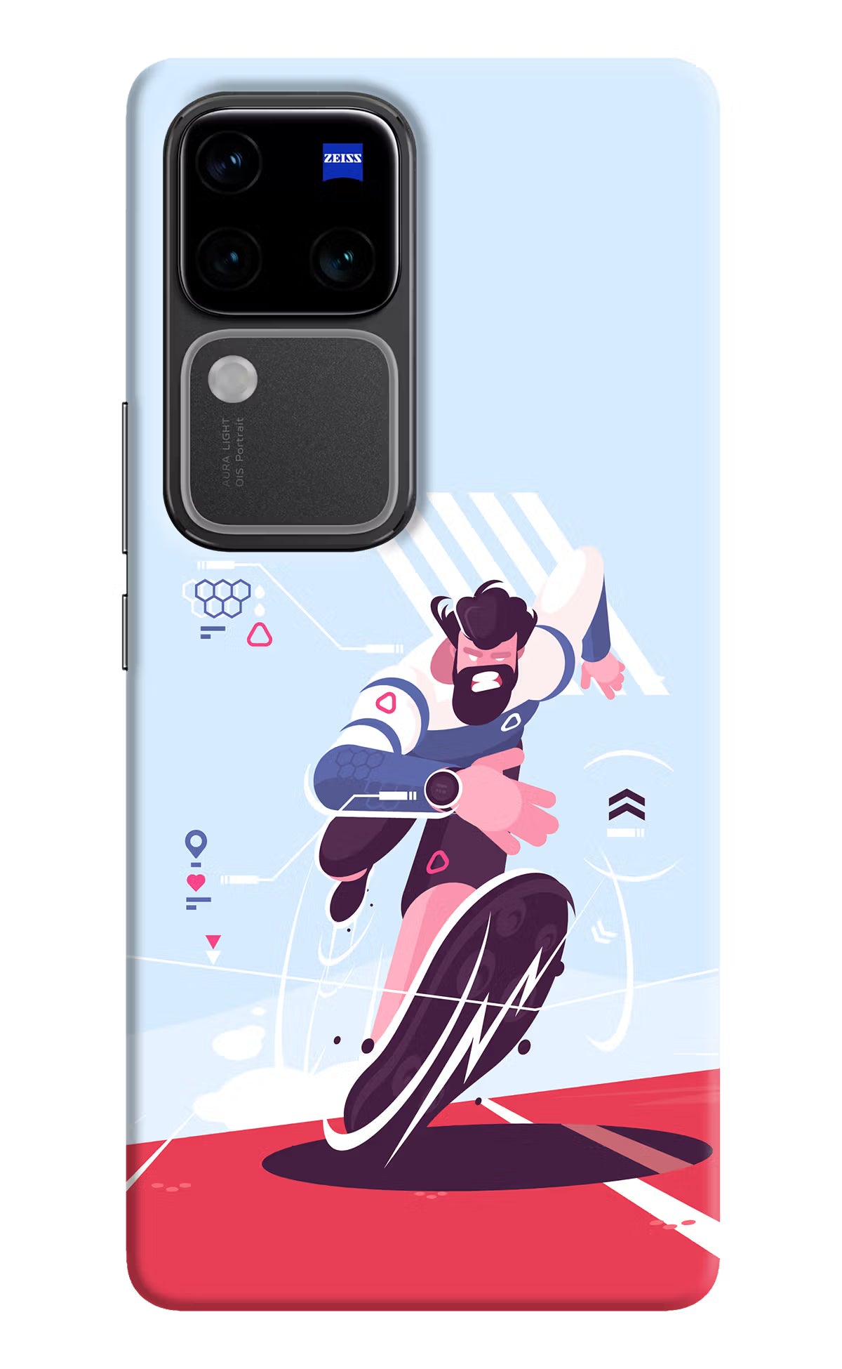 Run Pro Vivo V30 Pro 5G Hard Case Back Cover by Casekaro