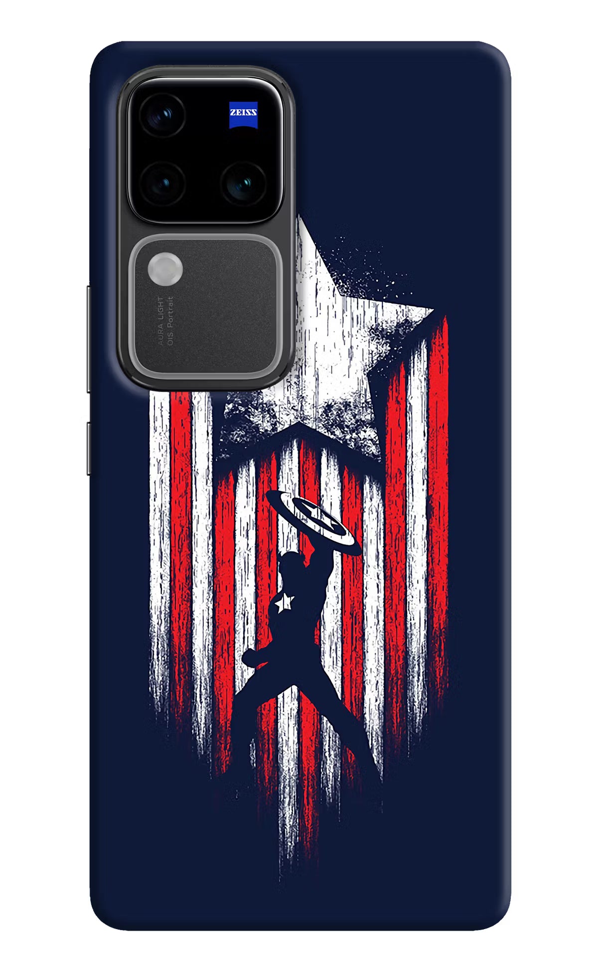 Captain America Marvel Art Vivo V30 Pro 5G Hard Case Back Cover by Casekaro