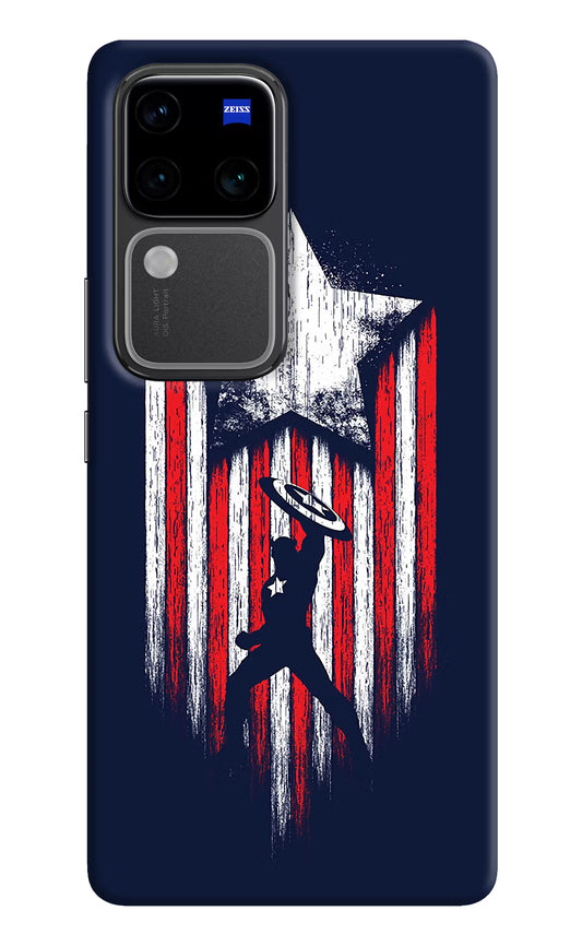 Captain America Marvel Art Vivo V30 Pro 5G Hard Case Back Cover by Casekaro