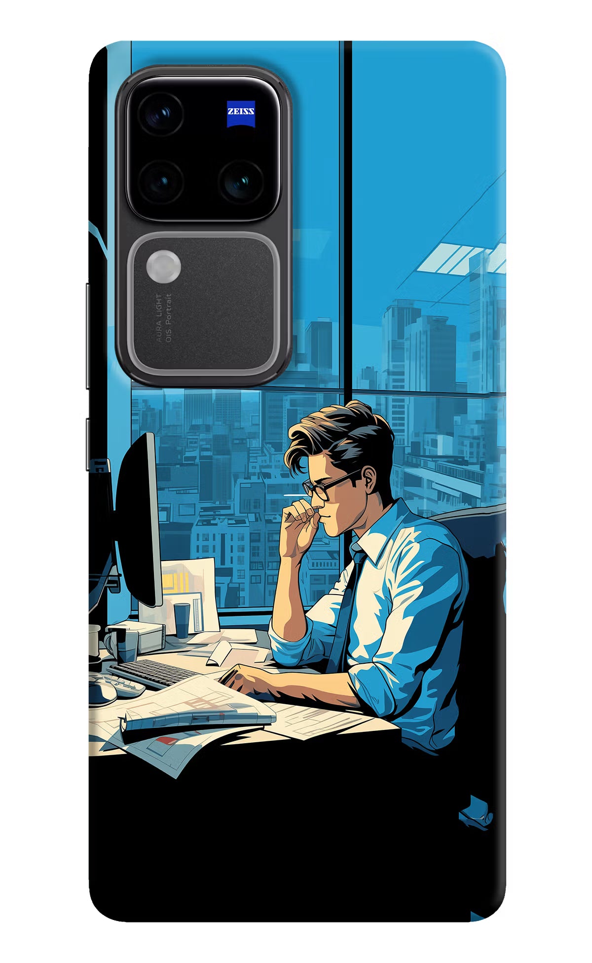 Focused Hustler (AI Generated) Vivo V30 Pro 5G Hard Case Back Cover by Casekaro