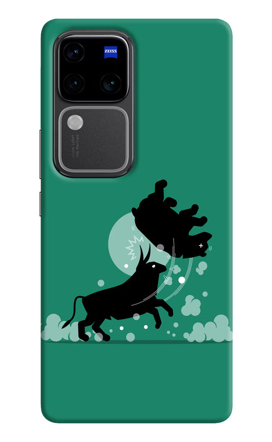 Bull Conqueror Vivo V30 Pro 5G Hard Case Back Cover by Casekaro