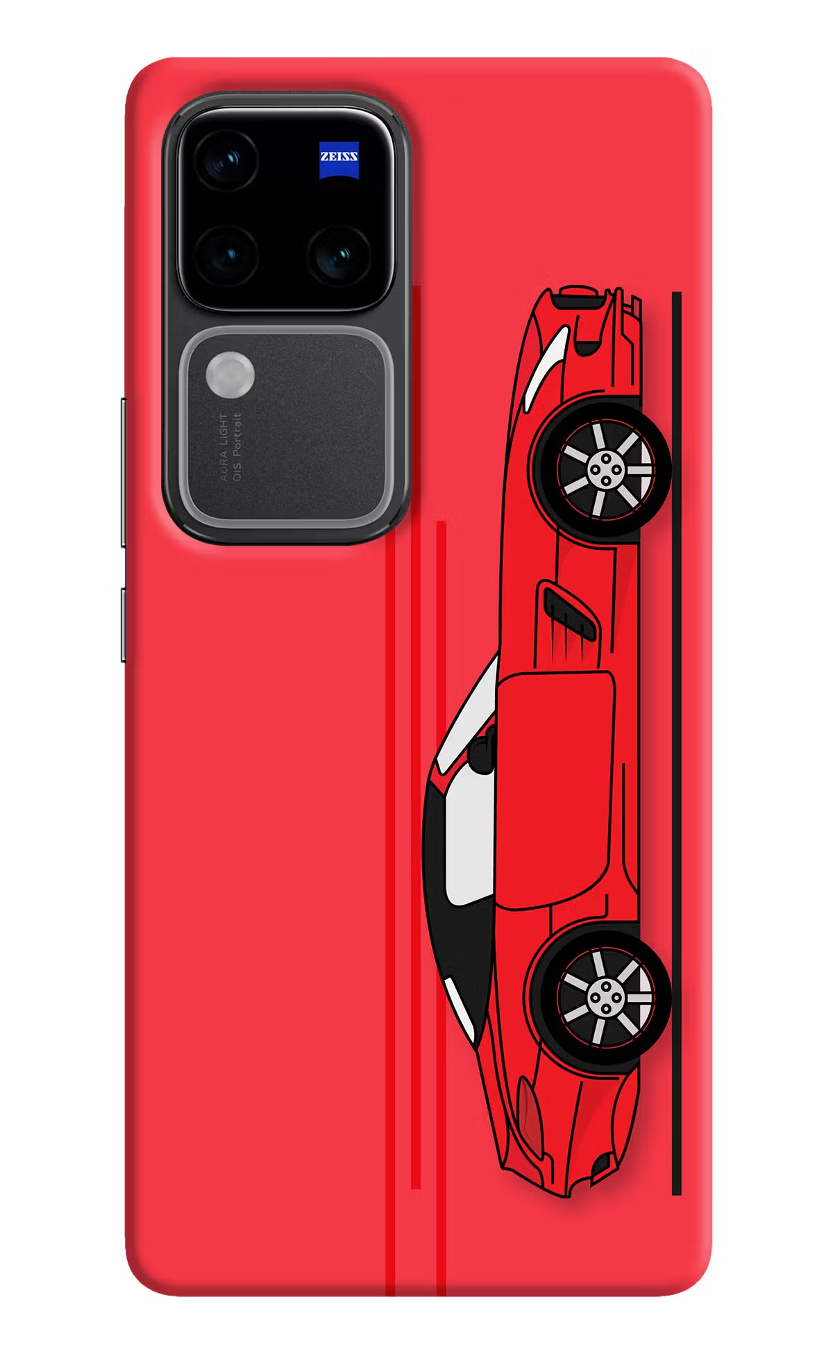 Red Velocity Vivo V30 Pro 5G Hard Case Back Cover by Casekaro