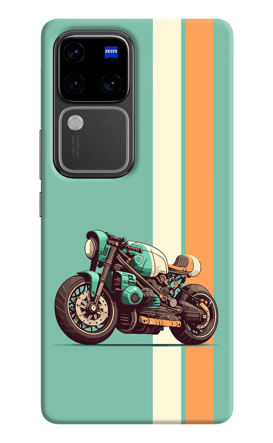 Striped Moto Drift Vivo V30 Pro 5G Hard Case Back Cover by Casekaro