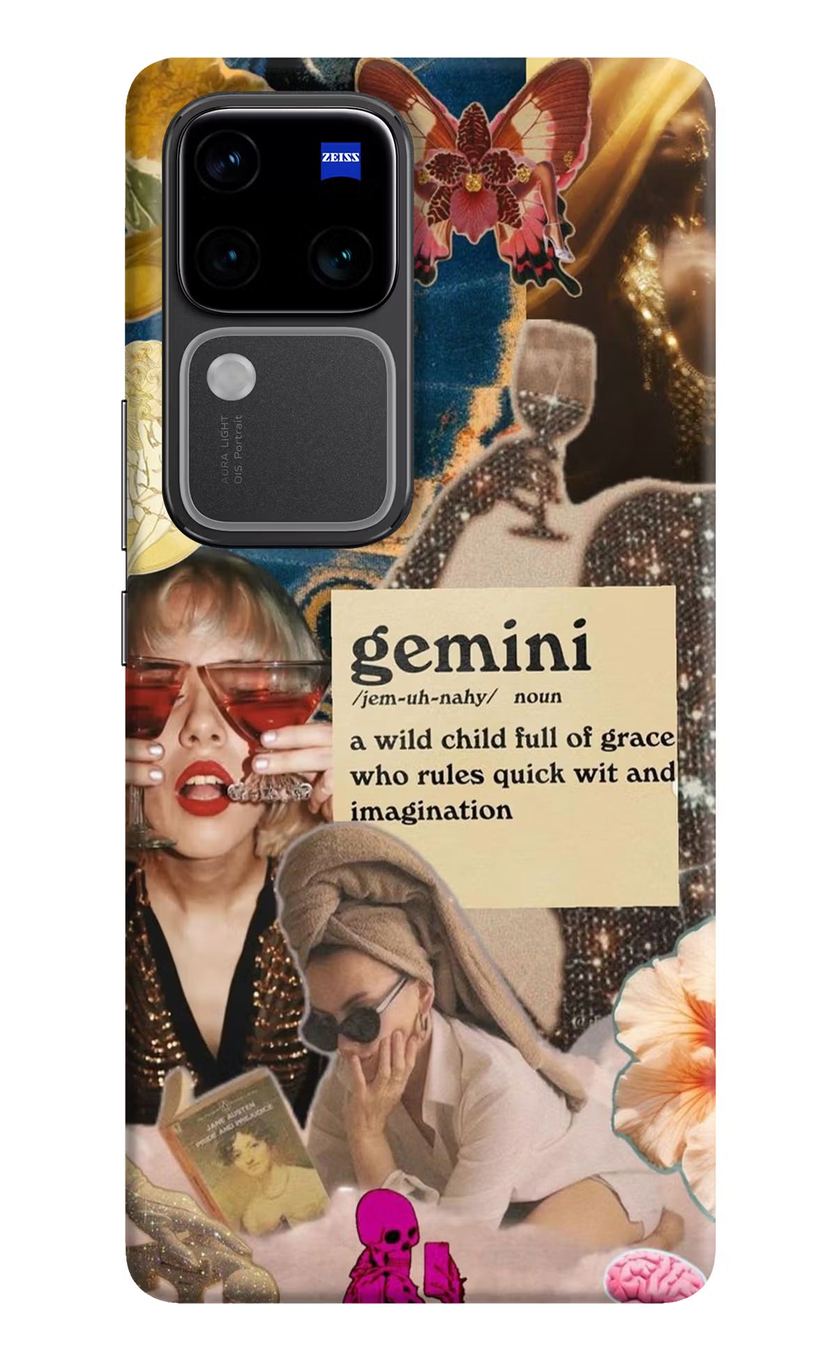 Gemini Zodiac Vivo V30 Pro 5G Hard Case Back Cover by Casekaro