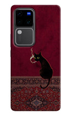 Midnight Cat Vivo V30 Pro 5G Hard Case Back Cover by Casekaro