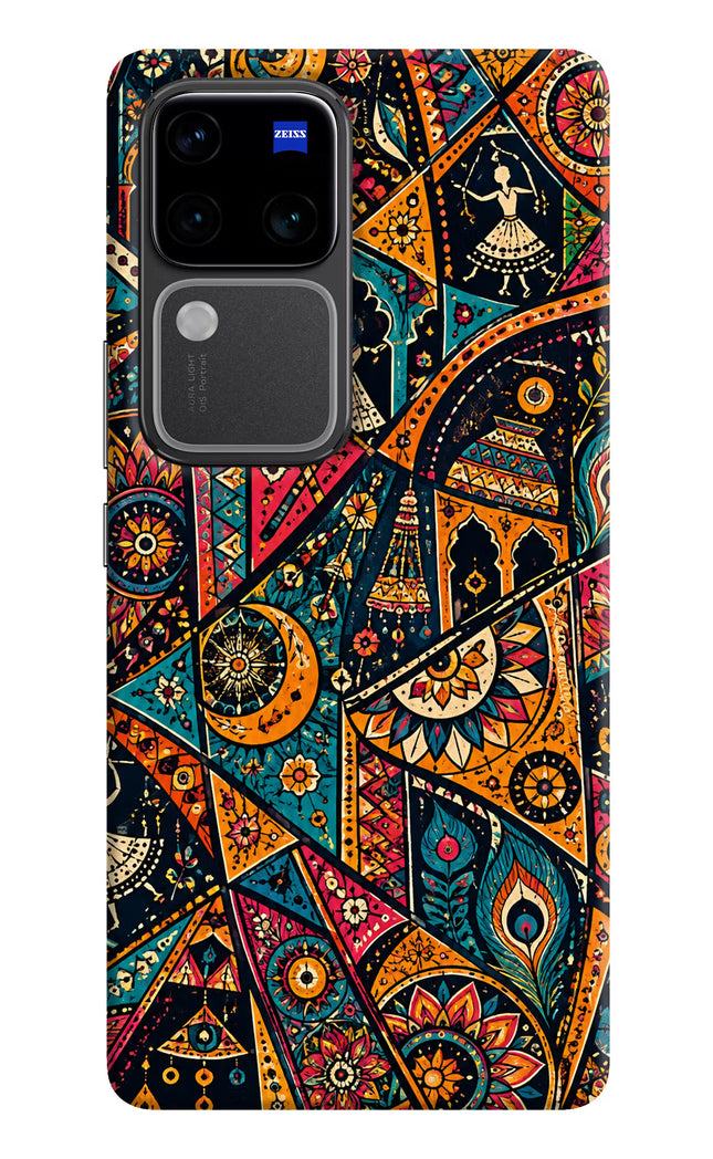 Folk Print Vivo V30 Pro 5G Hard Case Back Cover by Casekaro