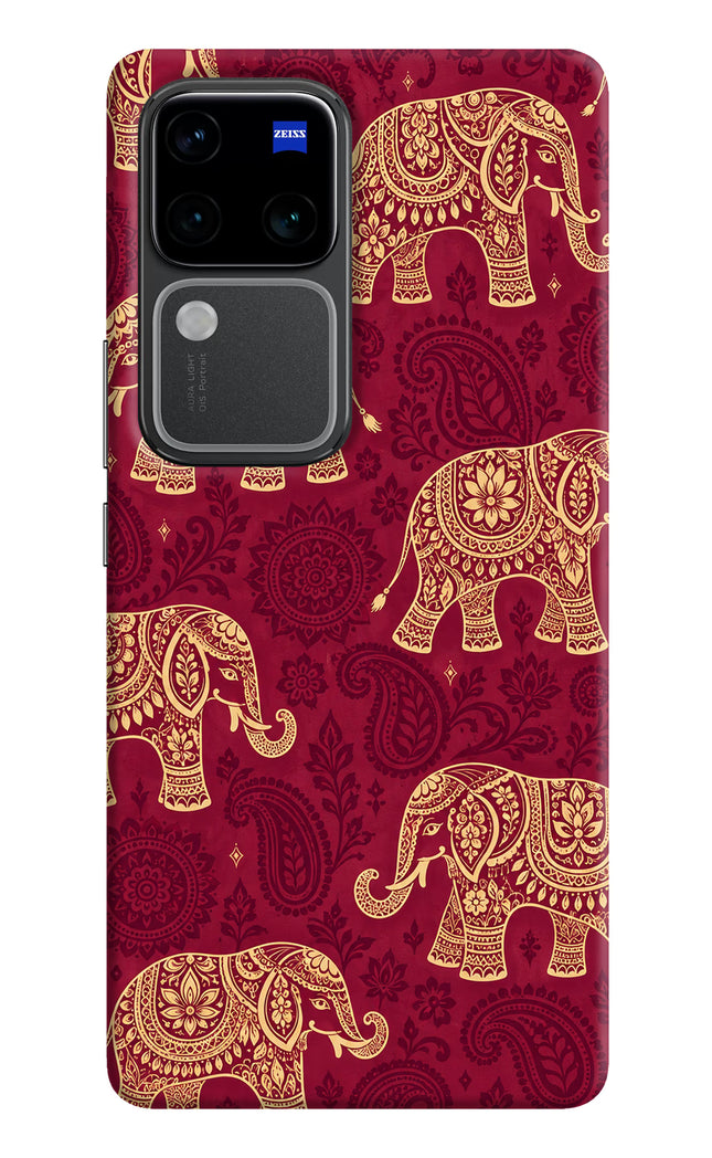 Maroon Elephant Vivo V30 Pro 5G Hard Case Back Cover by Casekaro