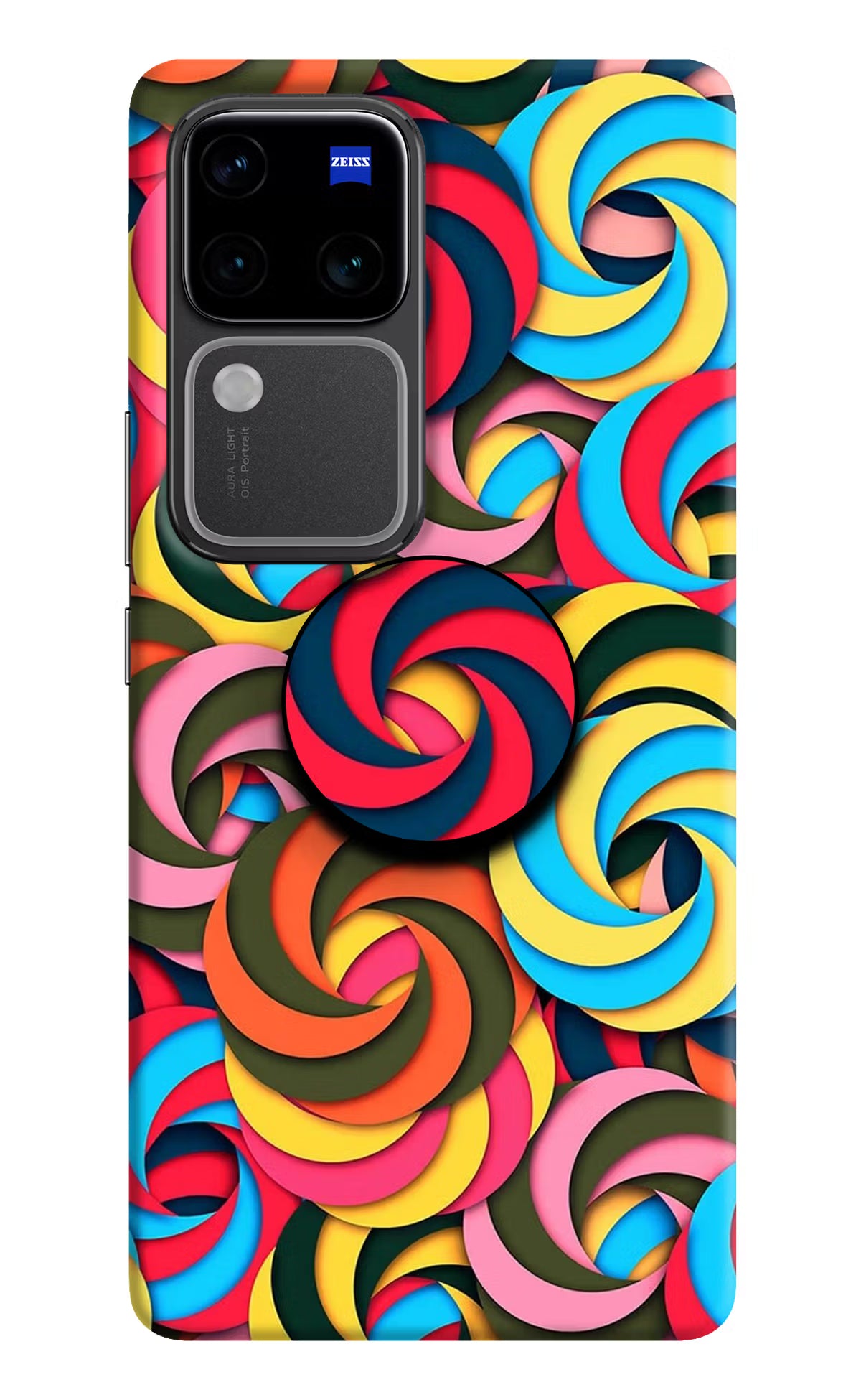 Spiral Pattern Vivo V30 Pro 5G Pop Case by Casekaro