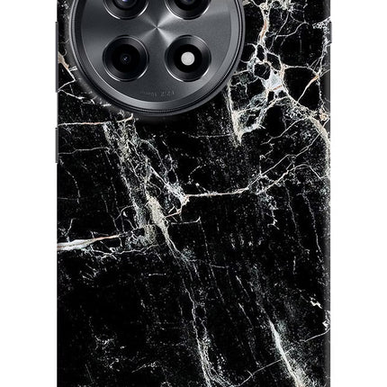 Black Marble Texture OnePlus 12R Hard Case Back Cover by Casekaro