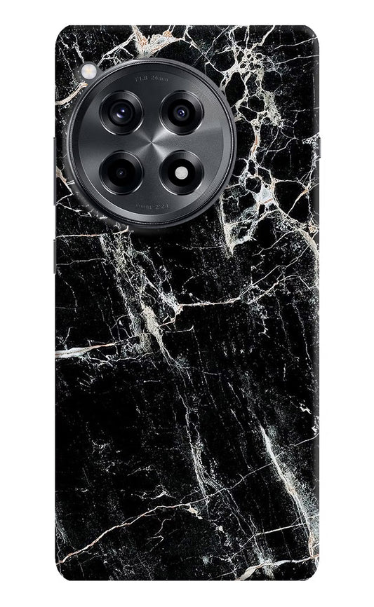 Black Marble Texture OnePlus 12R Hard Case Back Cover by Casekaro
