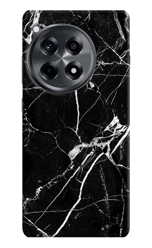Black Marble Pattern OnePlus 12R Back Cover