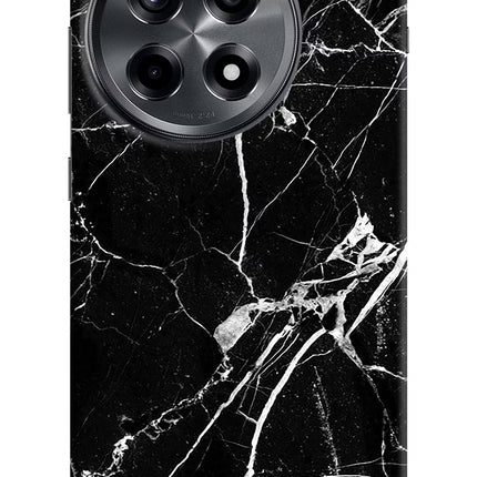 Black Marble Pattern OnePlus 12R Hard Case Back Cover by Casekaro