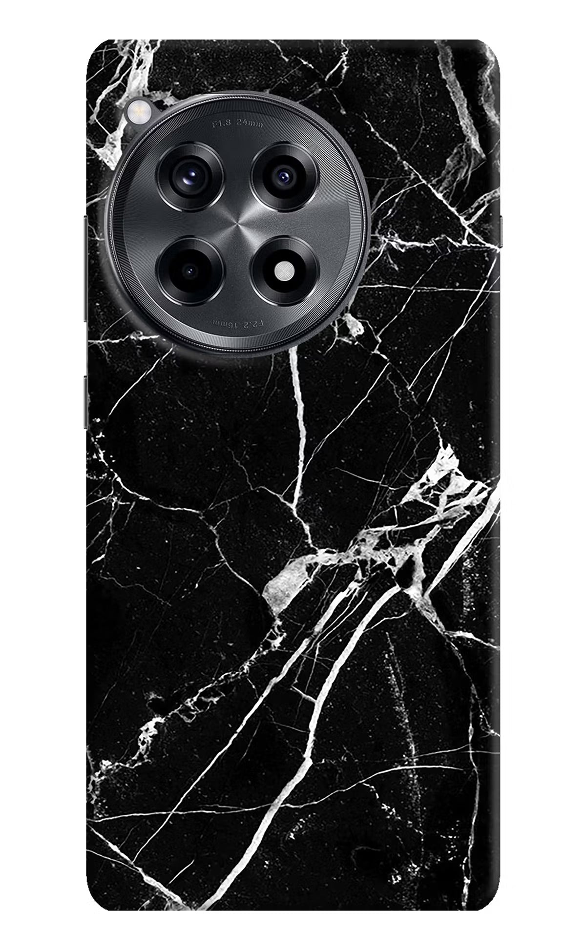 Black Marble Pattern OnePlus 12R Hard Case Back Cover by Casekaro