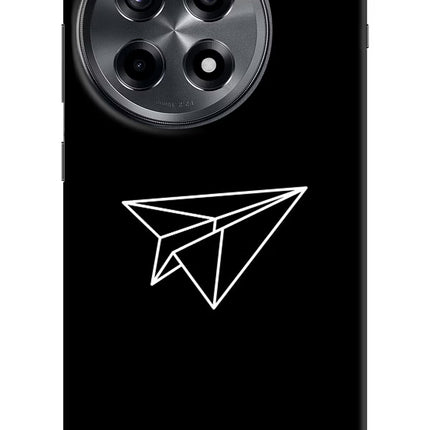 Paper Plane White OnePlus 12R Hard Case Back Cover by Casekaro