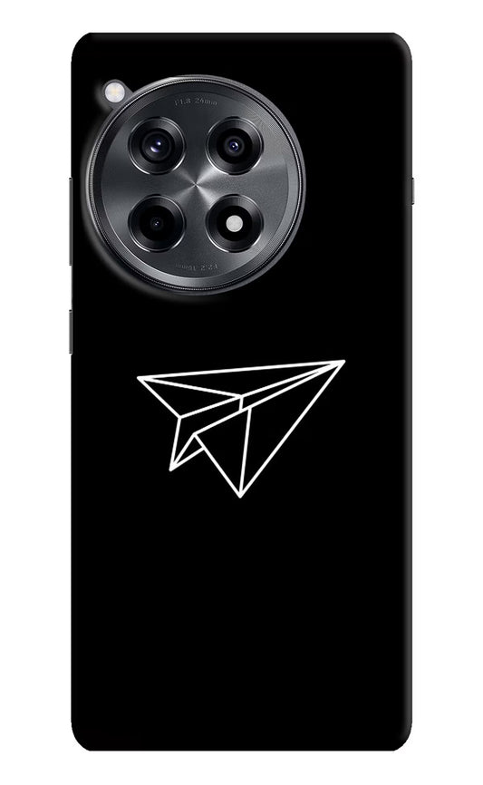 Paper Plane White OnePlus 12R Hard Case Back Cover by Casekaro