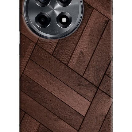 Wooden Texture Design OnePlus 12R Hard Case Back Cover by Casekaro