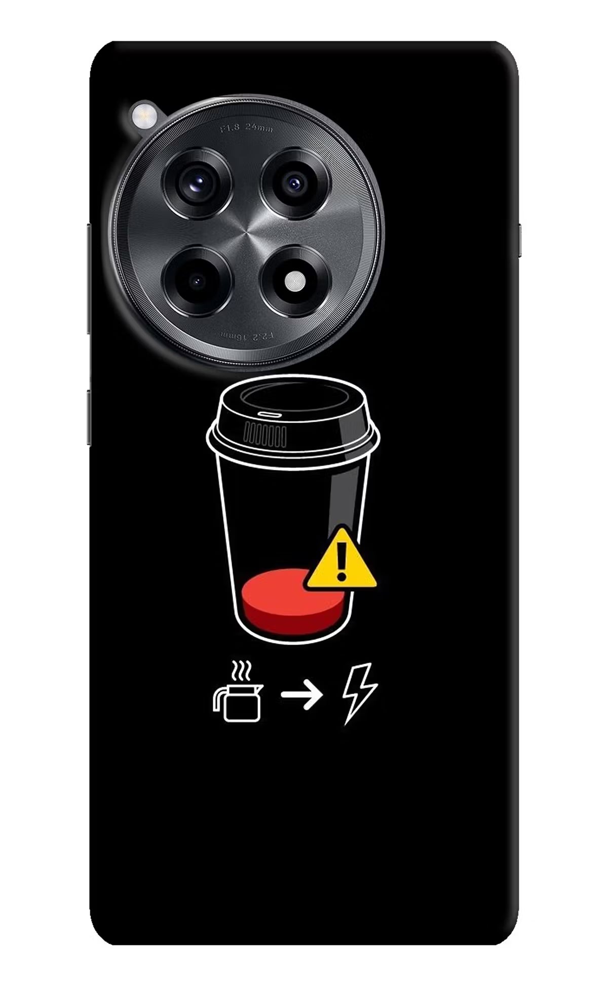 Coffee OnePlus 12R Hard Case Back Cover by Casekaro