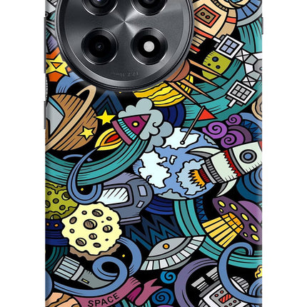 Space Abstract OnePlus 12R Hard Case Back Cover by Casekaro