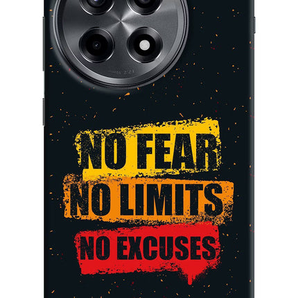 No Fear No Limits No Excuse OnePlus 12R Hard Case Back Cover by Casekaro