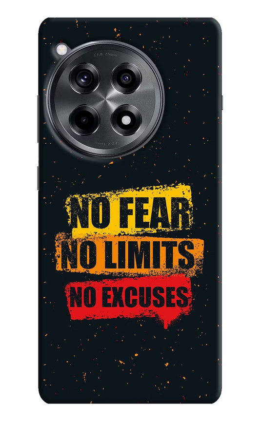 No Fear No Limits No Excuse OnePlus 12R Hard Case Back Cover by Casekaro