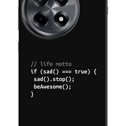 Life Motto Code OnePlus 12R Hard Case Back Cover by Casekaro