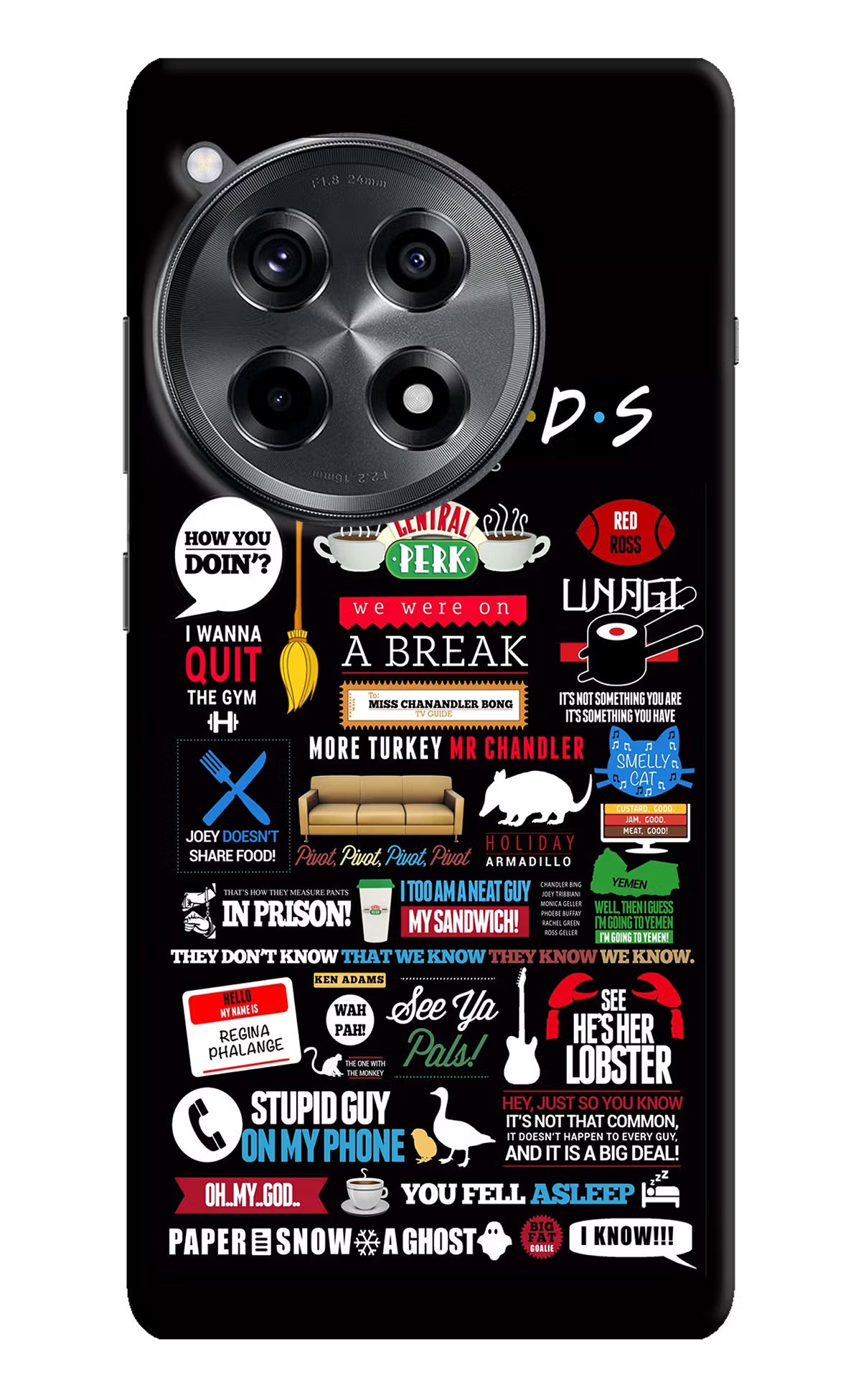 FRIENDS OnePlus 12R Hard Case Back Cover by Casekaro