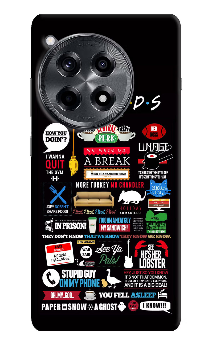 FRIENDS OnePlus 12R Back Cover, Hard case