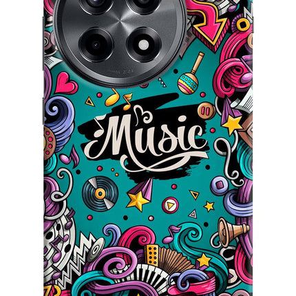 Music Graffiti OnePlus 12R Hard Case Back Cover by Casekaro