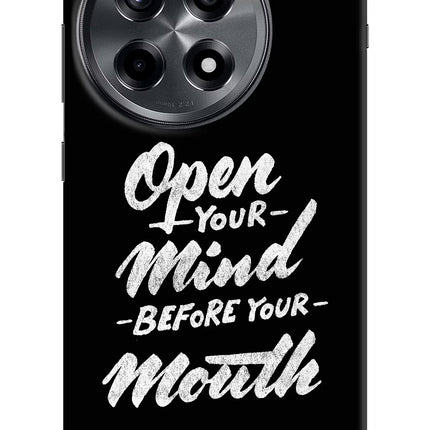 Open Your Mind Before Your Mouth OnePlus 12R Hard Case Back Cover by Casekaro