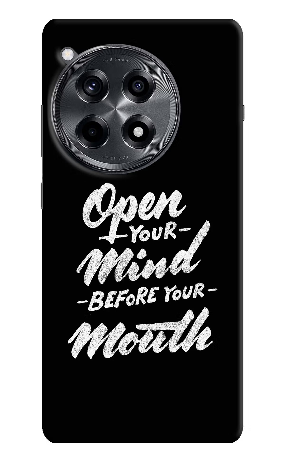 Open Your Mind Before Your Mouth OnePlus 12R Hard Case Back Cover by Casekaro